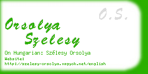 orsolya szelesy business card